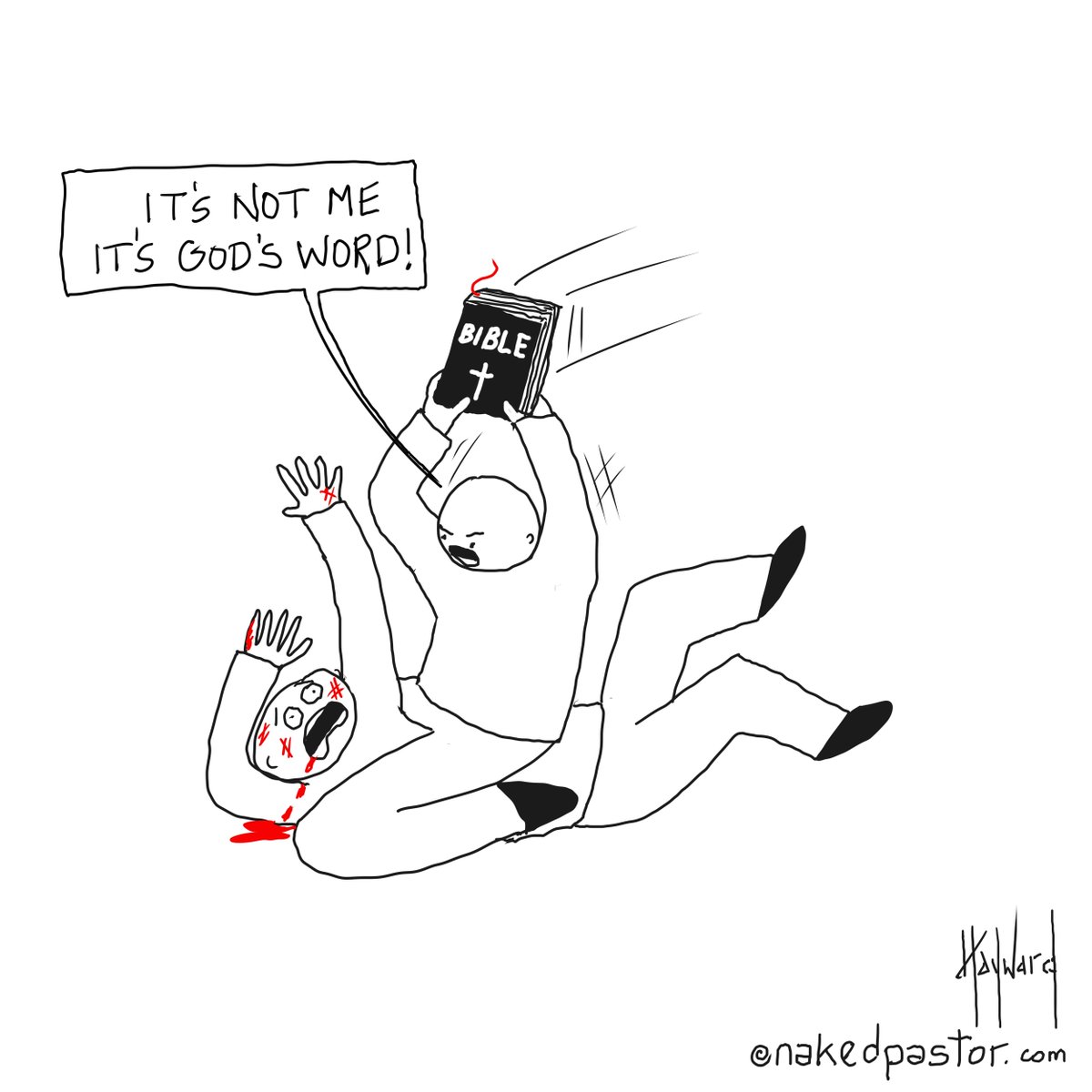 nakedpastor's tweet photo. People use the Bible and their beliefs to hurt you.

They don't think they're being cruel. They think they're being righteous.

They think they must sanctify you.

But I believe some people love hurting you and they've found a holy excuse to do so.

Have you experienced this? https://t.co/zp468clkI4