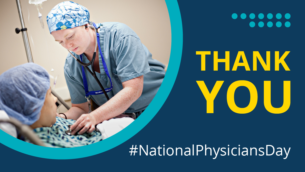 Royal_College's tweet photo. To all physicians and health workers: thank you for your commitment and dedication to delivering high quality care to each and everyone of us! Happy #NationalPhysiciansDay! @CMA_docs @CFPC_e @ResidentDoctors https://t.co/H6O8clTvwj