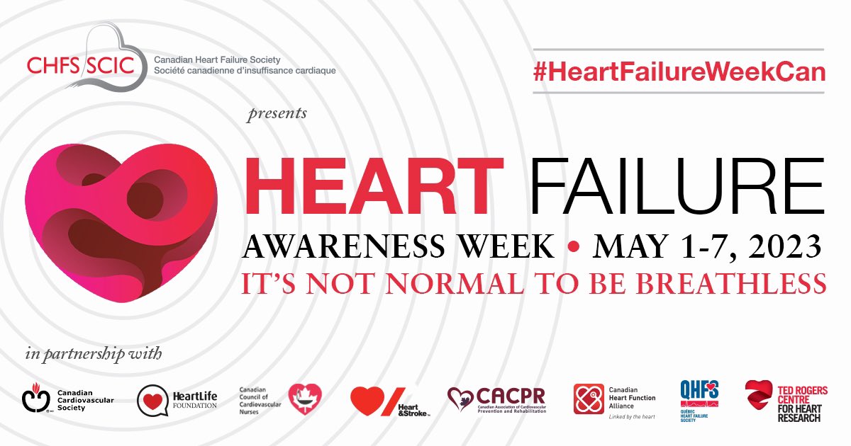 #DYK that #HeartFailure is on the rise in Canada & around the world? It’s now more important than ever to raise awareness among patients/families. That’s what we’ll be tackling with @CanHFSociety this #HeartFailureWeekCan. Join us May 1-7th to take action on heart failure.