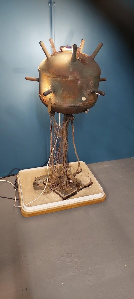 AspalEmporium's tweet photo. Aspal Emporium is now fully open and has a fantastic display of items including a WWII floating bomb. Message for details or come and visit us at #stonhambarns where there is 5000 sq ft of #antiques and a reclamation yard. #Emporium #militaria @SalvageHunters_ @AntiqueRoadTrip https://t.co/SG625mfKji