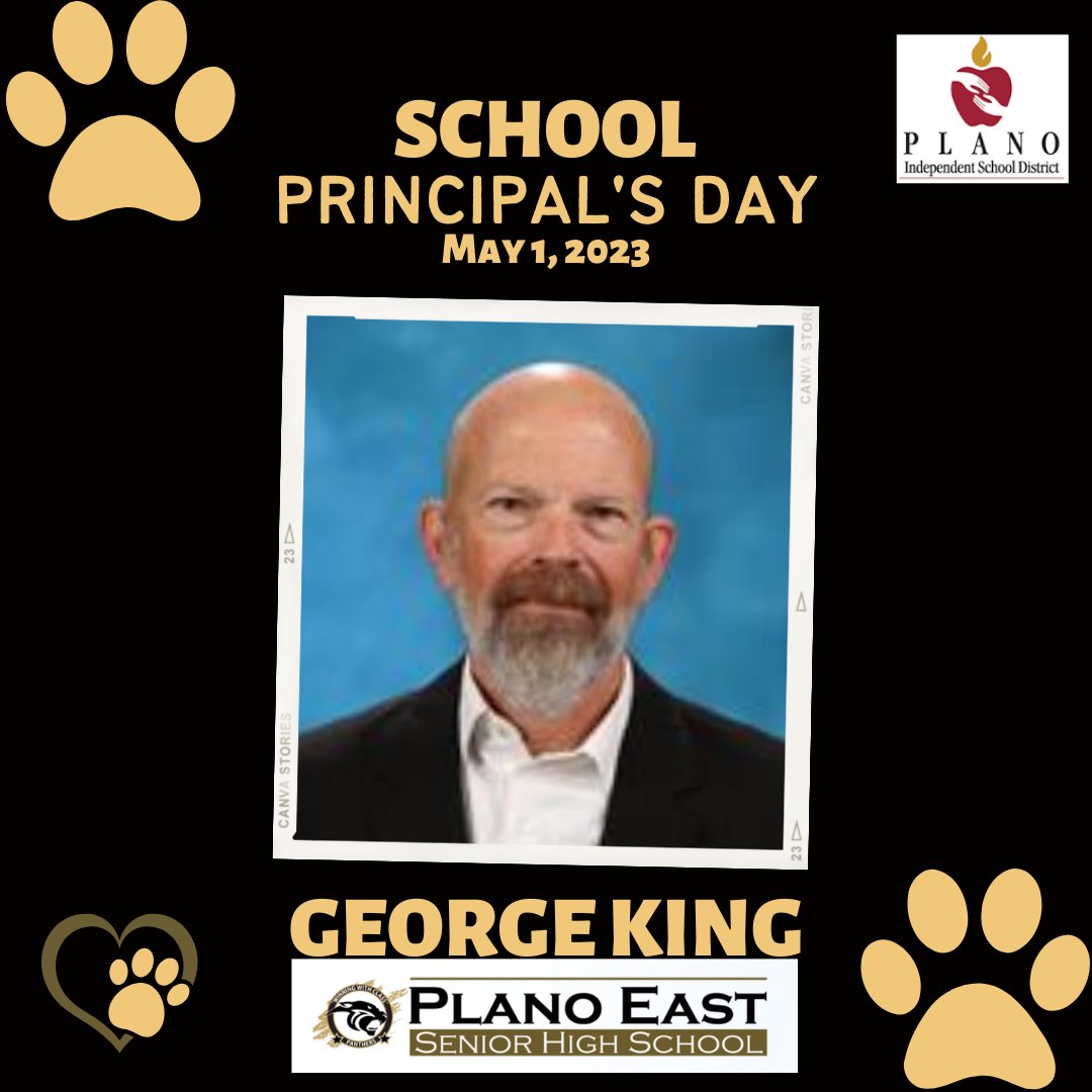 East is proud to celebrate School Principal's Day. We love Mr. King! #PISDDedicatedtoCaring #BelievePlanoISD