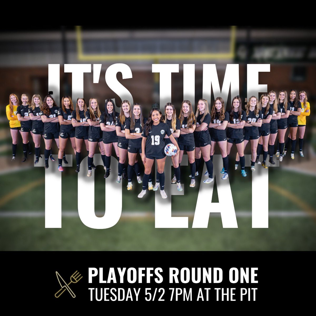 CRHS_GirlSoccer's tweet photo. 1st Round tomorrow at The Pit, 7PM kickoff against Riverside!

Time to eat, we’re hungry! https://t.co/sM0fj9Nmkk