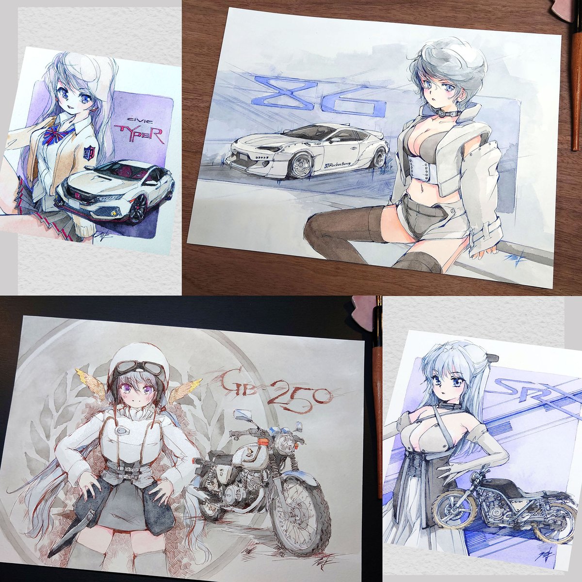 本日、Rinterface /リンターフェイス(輪+インターフェイス)として開業届出したぜ!記念に #車擬人化 #バイク擬人化 有償イラストのご依頼、募集します。DM かプロフィールの Gmail までご依頼ください。なお、想定数を超えた場合は途中で締め切らせていただきますが、ご容赦ください。