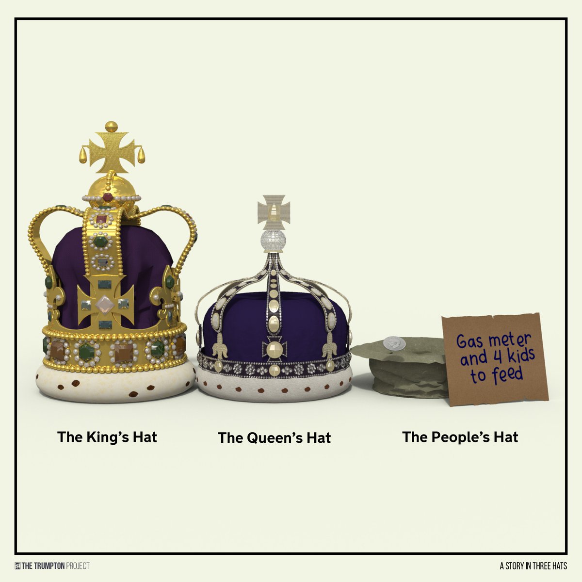 A tale in three hats #Coronation #NormalCountry #costoflivingcrisis