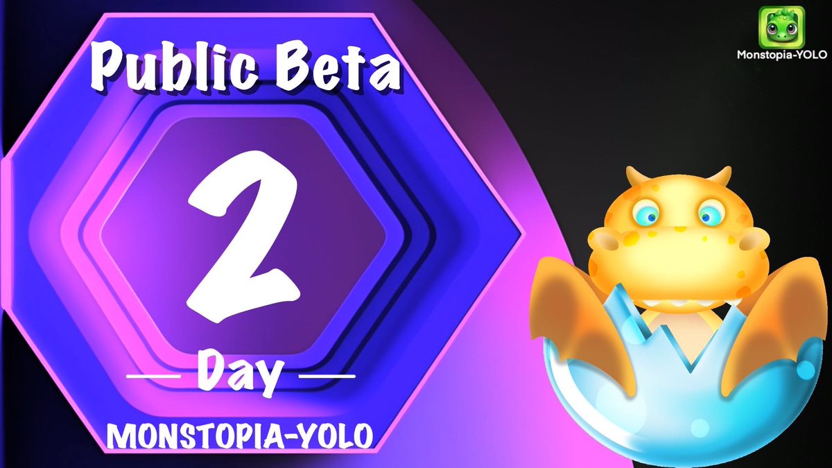 📣Listen up! There are only 2 days left in the public beta of Monstopia-YOLO! 🎊Are you ready to experience the surprise?🚀

#PublicBeta #Countdown #MonstopiaYOLO