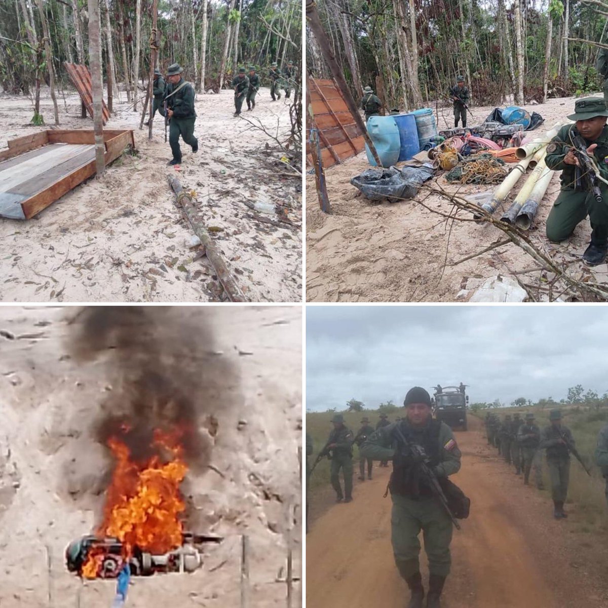 dhernandezlarez's tweet photo. #FANB desplegada en el Escudo Guayanés en ejercicio de la soberanía nacional y preservación del medio ambiente contra la minería ilegal. 

#IntegrarEsVencer https://t.co/AiNVhDryIX