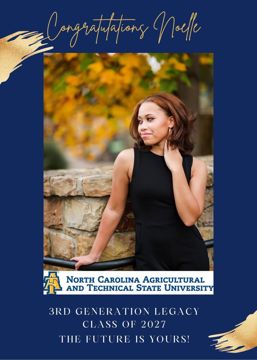 joeldford's tweet photo. It is with excitement that we announce T. Noelle Ford’s decision to further her education at the Illustrious North Carolina A&amp;T State University. She joins our ranks as a 3rd generation Aggie! #Classof2027 #NCAT #AggiesDo #AggiePride #Legacy @ncatsuaggies https://t.co/uFhTBRicUa