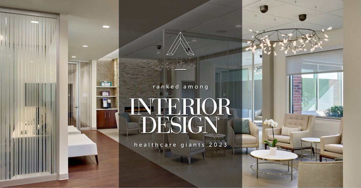 ArrayArch's tweet image. Our team is honored to be named one of Interior Design magazine&apos;s 2023 Healthcare Giants! We are grateful to our countless clients and partners who have given us the opportunities to create the spaces that have helped earn this title.