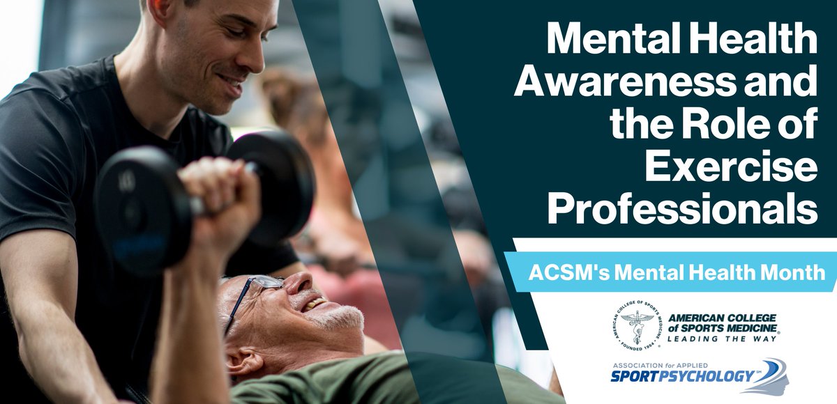 ACSMNews: Exercise has robust effects on mental health, including depression &amp; anxiety. Fitness professionals can play a role in supporting both their clients &amp; community by advocating for physical activity &amp; mental health resources. Learn more: …