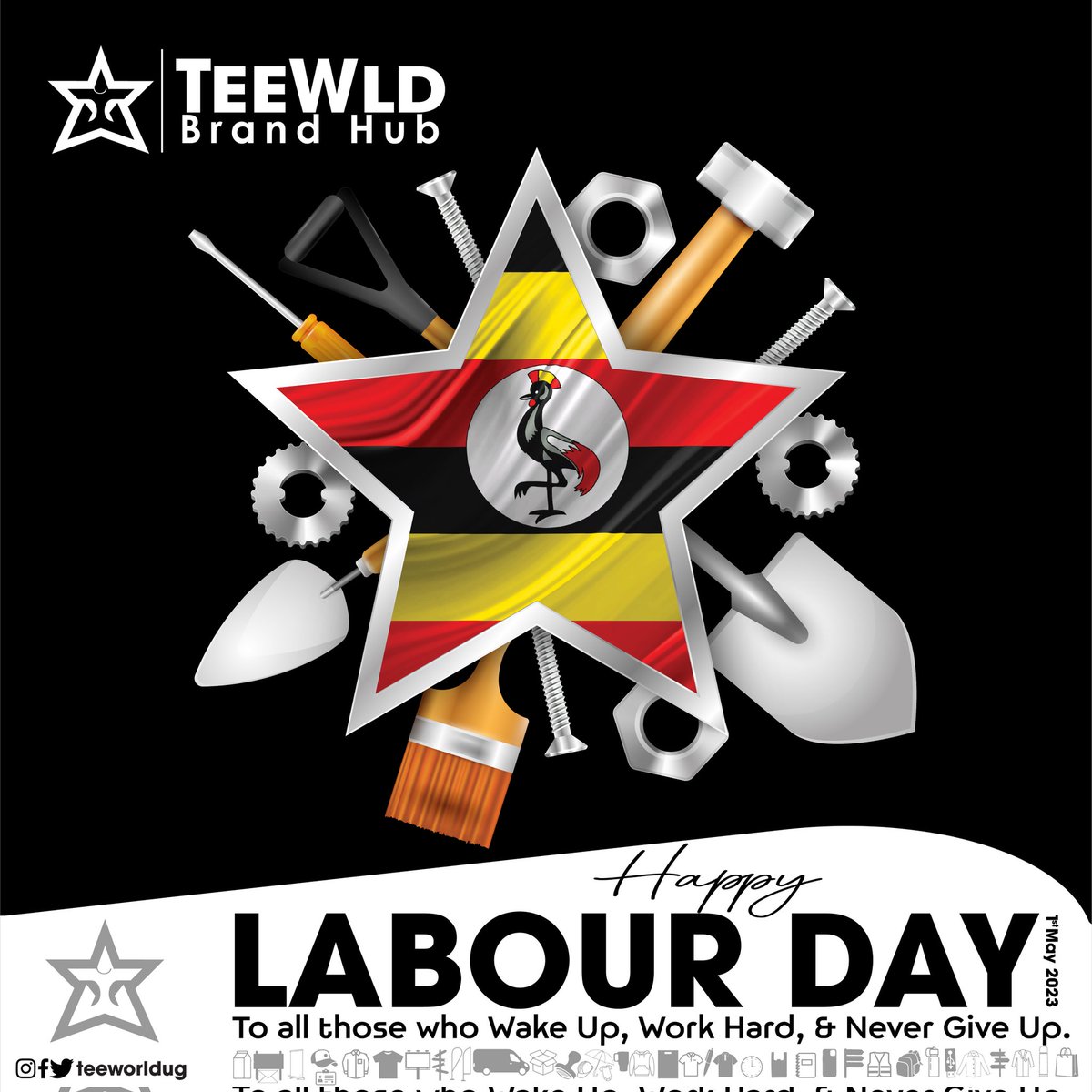 Teeworldug's tweet photo. Happy 
Labour Day

#labourday #labourday2023 #brandidentity #brandhub #designhub #graphicdesigner #brandingdesign #brandingcompany https://t.co/EDYuRUAN5s