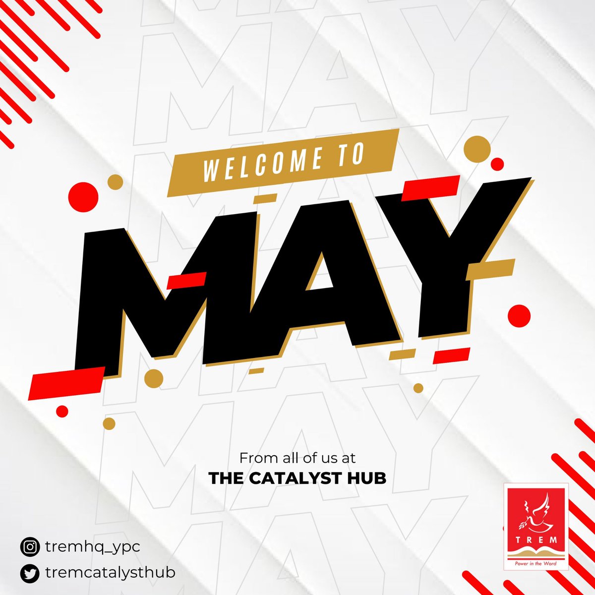 tremcatalysthub's tweet photo. Catalysts! You're welcome to your month of Month of  unprecedented favour. The month of may will do you good!✨🎉❤️
.
.
.
#TREM
#tremhq
#newmonth
#may
#explorepage✨
#explore https://t.co/9DdLFKqPl4