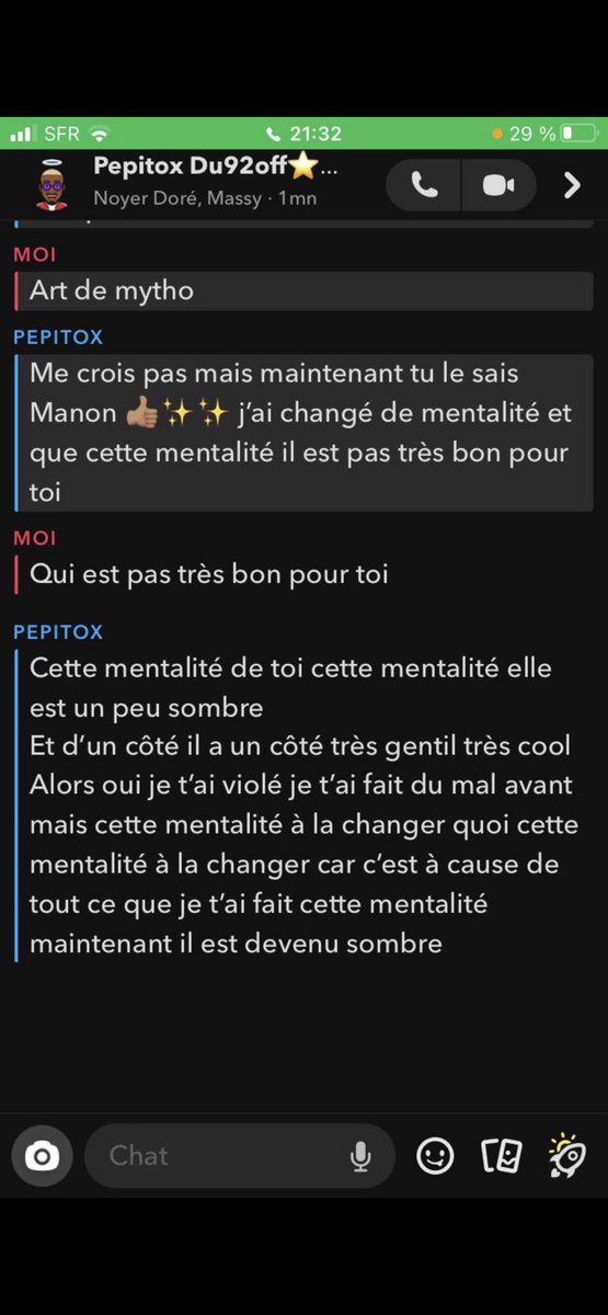 Alerte92's tweet photo. ALERTE VIOLEUR DANS LE 92 ⚠️
Ce gars a violer et à admis les faits mais continue d’harceler sa victime. TROP C’EST TROP ! 
Les filles faites attention si ce mec vous ajoute sur snap. Il fait l’handicapé pour attiser la pitié et vous viole sans scrupule. 
PARTAGEZ ‼️‼️ https://t.co/LE4YPJ2EuT