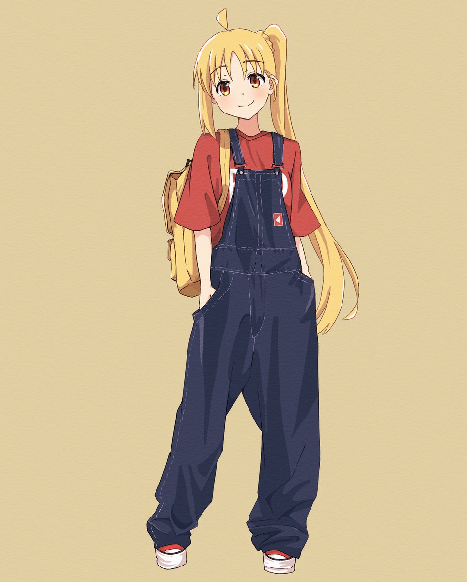 伊地知虹夏 「虹夏ちゃん描きました つなぎ着似合う  #ぼっち·ざ·ろっく」|てんのイラスト