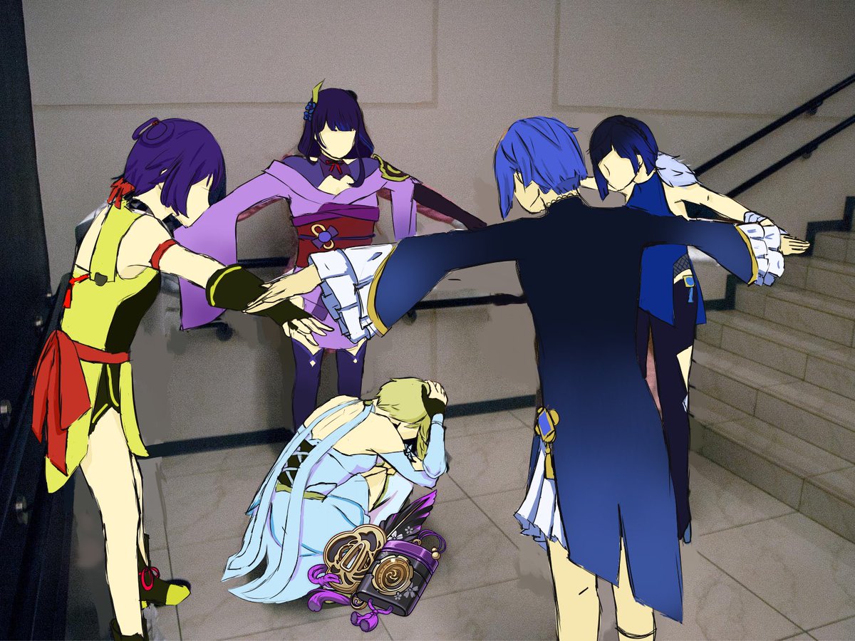 Meipun6's tweet photo. Stuck in momji dyed court for a year 💀💀💀
#GenshinImapct #GenshinMemes #Raiden_Shogun #Yelan #Xingqiu #Xiangling https://t.co/dDwhv2b4PQ