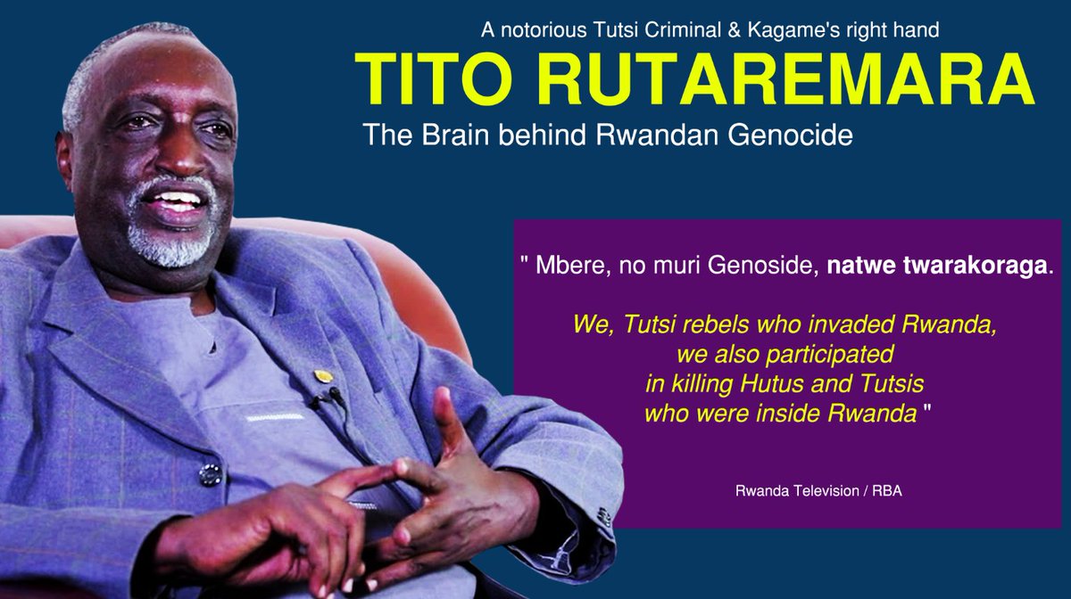 KayitabaSpecios's tweet photo. @NkotanyiYvette @AmayagaGsf @RuhangoDistrict @RwandaParliamnt @Unity_MemoryRw @dusengiyumvas "MURI JENOSIDE NATWE TWARAKORAGA"
Thank u @titorutaremara4.Always in our hearts.
@rbarwanda @Radiorwanda_RBA ibyo wabwiye #Barole bibitse neza . #AMARASO mwamennye wowe na @PaulKagame  ngo murye umureti. #Muzapfa nabi. #IBINYWAMARASO gusa!
@GAERGRwanda #Kwibuka29 @Unity_MemoryRw https://t.co/CSeM0ByvVa