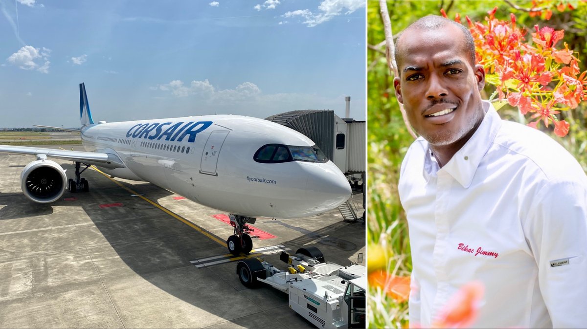 #Aérien : <a href="/CorsairFr/">Corsair</a> s’est associé au chef guadeloupéen Jimmy Bibrac pour ses repas en business au départ des #Antilles 

🍽️🛫Une façon de mettre en avant "la #gastronomie créole" et le "terroir antillais"

➡️bit.ly/3AJ5neO