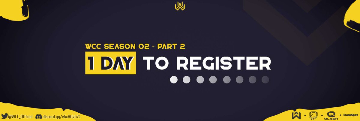 You only have 24h left to register

🔥 Eureka League: 5v5 Full th15
1 hit - Timed attacks
💵 Cash Prize: $ 800

🔥 Venus League 5v5 Mixed
1 hit - BD: 2/1/2
💵 Cash Prize: $ 200

Registration closes Tuesday, May 02 at 14:00 UTC.
discord.gg/v6xAtfzh7C