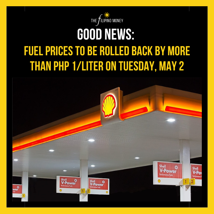 filipinomoney_'s tweet photo. Good news car owners! Major gas stations announced huge fuel price rollback effective tomorrow, May 2.

____________________

Get your daily financial and business news in #TheFilipinoMoney. Follow us here: https://t.co/WYID7qcXqV

#Bilyonaryo #Finance #Business #Shell #PSE https://t.co/WfBuIooSHA