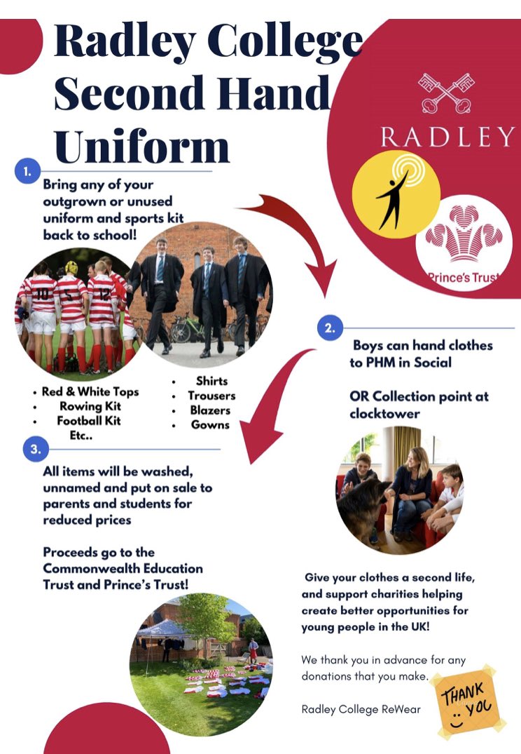 Look out for the second-hand clothes collection near Clocktower today in aid of the <a href="/ComEdTrust/">The Commonwealth Education Trust</a> and @PrincesTrust organised by Anton Tsang (A Social)