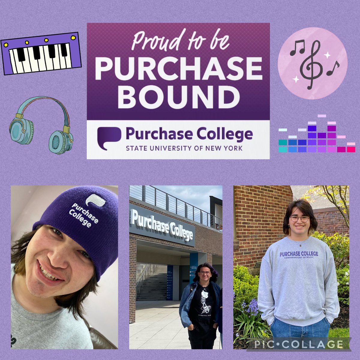 DebTobar's tweet photo. Decision Day!  Adam will attend Purchase College for Studio Composition 💜🤍 https://t.co/ID1KY4C6Ft