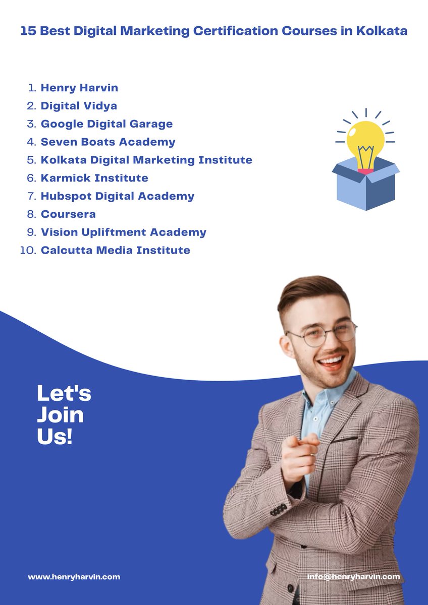 GoenkaShinaya's tweet photo. 15 Best Digital Marketing Certification Courses in Kolkata.
Discover the Best Digital Marketing Certification Courses in Kolkata with Henry Harvin.
https://t.co/M99JDZi8IX
#digitalmarketing #digitalmarketingcourses #digitalmarketingtraining #digitalmarketingcourseinkolkata https://t.co/9SmoCNfYRC
