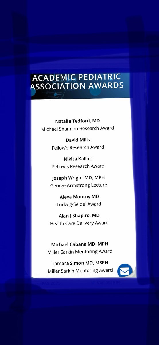 A special congratulations to my mentor @TamaraSimonMD and my PEM fellow Dr. Alexa Monroy for winning amazing APA awards @PASMeeting! Congratulations to all the awardees! @ChildrensLA #PAS2023