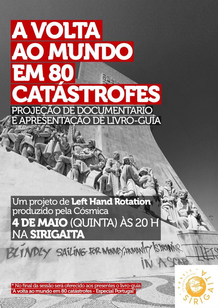 <a href="/Guilhotinainfo/">Guilhotina.info</a> Próxima quinta (4 de maio) às 20H apresentamos "MONUMENTO CATÁSTROFE" na Sirigaita, a nossa road-movie em Portugal a través dos espaços da catástrofe na era do Capitaloceno.