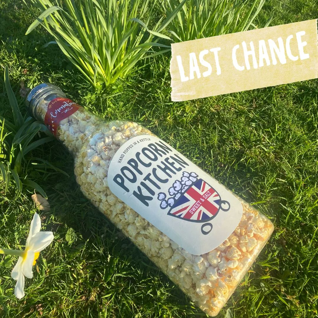 LAST CHANCE to grab your Limited Edition Kings Coronation Bottle 🇬🇧

With only 5 days to go until the King's Coronation, you DON'T want to miss out on celebrating the occasion with our best-selling Giant Moneybox Bottle 🍿

Shop with express delivery: popcornkitchen.co.uk/collections/se…"