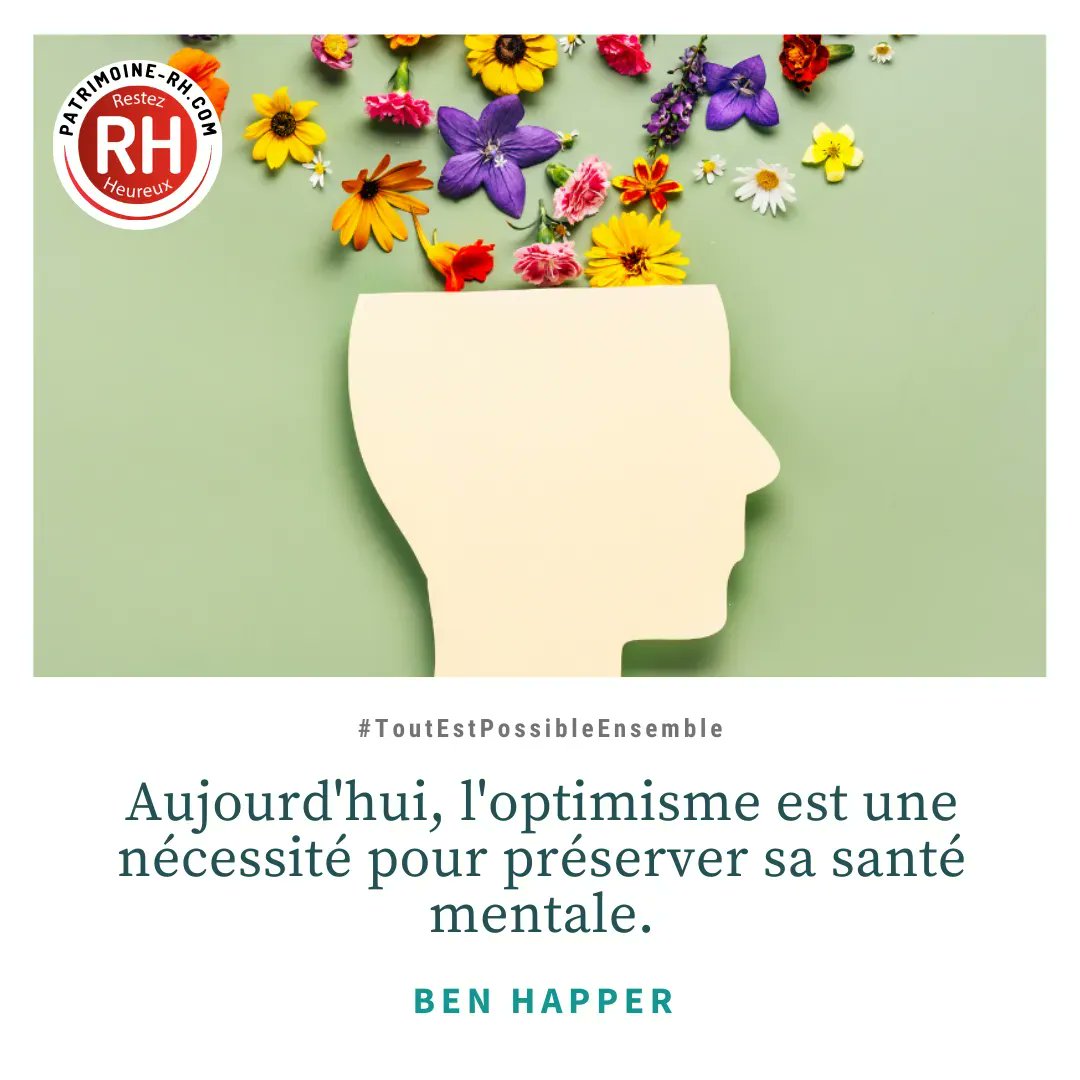PatrimoineRH's tweet photo. C’est la semaine nationale de la santé mentale !
Du 1 au 7 mai 2023, cette semaine donne l’occasion de rappeler à tout le monde qu’il est important de prendre soin de sa santé d’esprit et que des ressources existent en cas de difficultés.

#optimisme #rh #santementale https://t.co/VJYA4DndlE