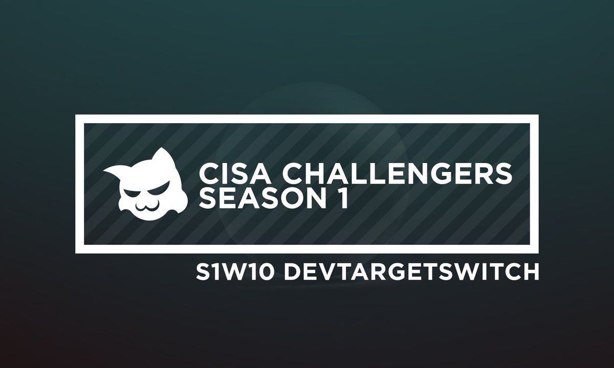 cisaimers's tweet photo. New week, new scenario — cisA Challengers - s1w10 devTargetSwitch🎯

📝 Don't forget to submit your VODs via the google form at the end of the week, which can be found on our discord server. https://t.co/RwAcqeQLkV