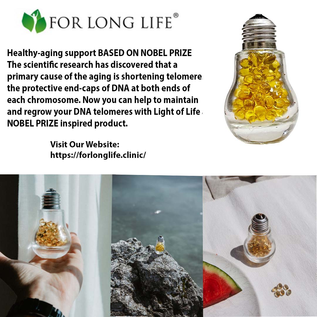 For_Long_Life's tweet photo. Now you can help your DNA telomeres to regrow with Light of Life - a NOBEL PRIZE inspired product. https://t.co/4OiX07A1tq