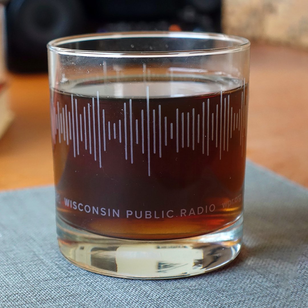 I’ll be on live today and tomorrow for #PublicMediaGives - grateful for your support of @WPR and the news, music and insight from our network. If you’d like to toast to WPR there’s a very cool glass decorated with sound waves available!