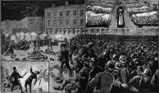 GeopoliticsDH's tweet photo. May Day began in 1886 when tens of thousands of workers in Chicago, led by socialists, went on strike for the 8-hour day. They were repressed and their leaders hung.

Workers all around the world now celebrate May Day to commemorate the long struggle against capitalism. https://t.co/ByySBTTpOv