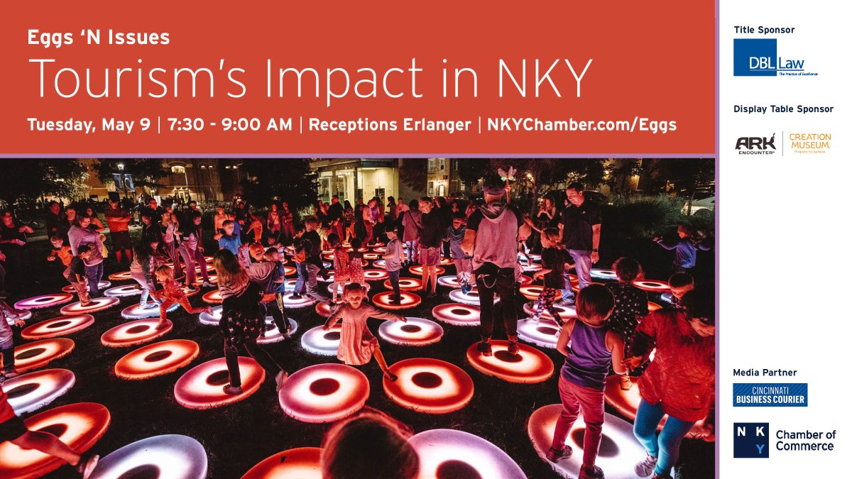 Register for the next <a href="/nkychamber/">NKY Chamber</a> Eggs 'N Issues event sponsored by <a href="/DBLLaw/">DBL Law</a> to learn how thousands of daily visitors to the NKY Metro impact our region. We hope to see you there! app.cerkl.com/org/story.php?…