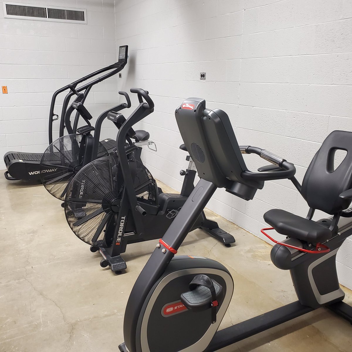 The Bates-Armstrong Fitness Room is ready for students.  
A big THANK-YOU to our donor for wanting to give back to Northern in honor of Coach Bates and Coach Armstrong!