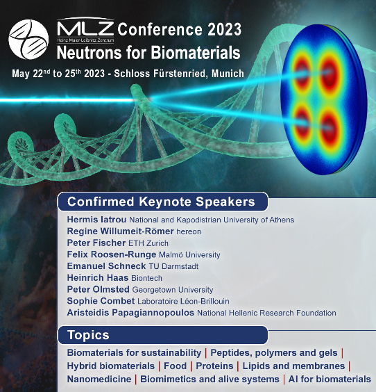 mlz_garching's tweet photo. If you haven’t registered for the #MLZConference on #Neutrons for #Biomaterials yet, today is your last chance! 🔬🧬Don‘t miss out on the opportunities to speak to fellow scientist about the rapidly expanding field of biomaterials
#AI #sustainability
https://t.co/kJPGfK9mge https://t.co/6THHafKv5e
