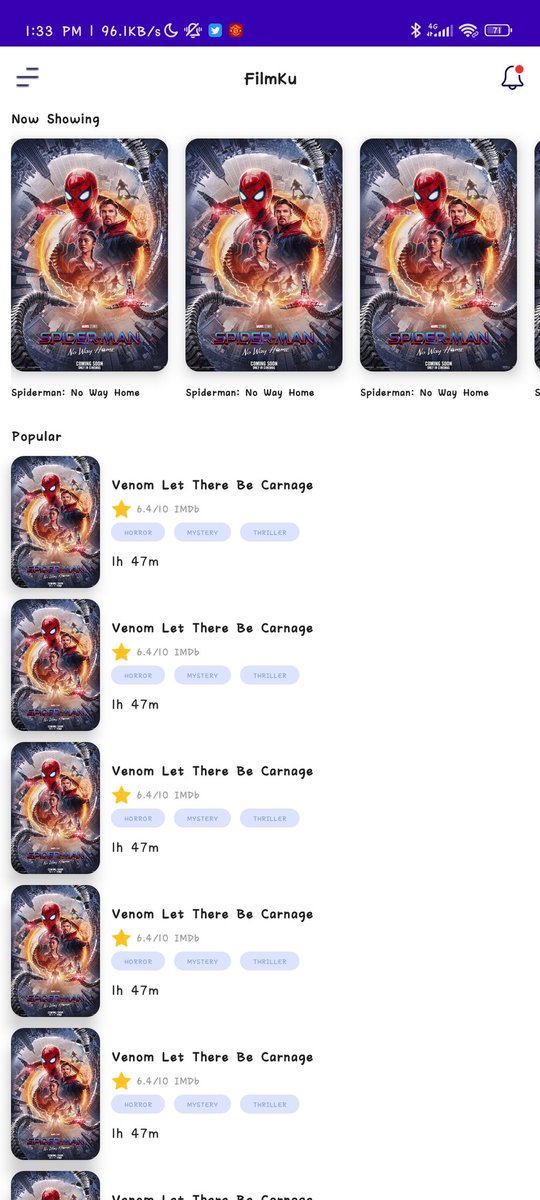 kxSplash's tweet image. Working with #JetpackCompose was interesting so far. I've built a Film Triller home using the #JetpackCompose and here's the result
How will the details page look like? Watch out
GitHub: github.com/israelglory/fi…
Drop a star ⭐
Like
Follow
Retweet 🙏
#AndroidDevelopers #mobile