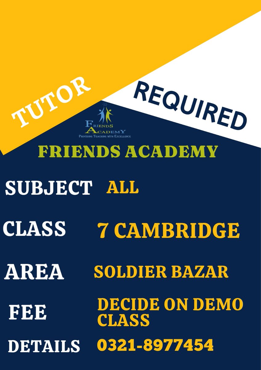 #friendsacademy1 #friendsacademy #teacher #hometutoring #SOLDIERBAZAR #Bahadurabad