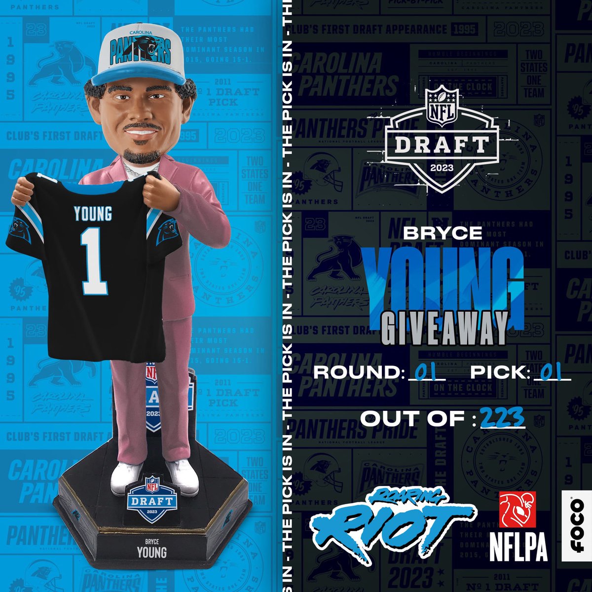 roaringriot's tweet image. To celebrate New Membership Day, we’re partnering w/ our friends at @FOCOusa to give away a Bryce Young bobble!

Here’s how to win:
1) Like &amp;amp; RT this post
2) Follow @roaringriot, @FOCOusa and @focobobbles

That’s it! 

Drop a comment to let @_bryce_young know how excited you are!