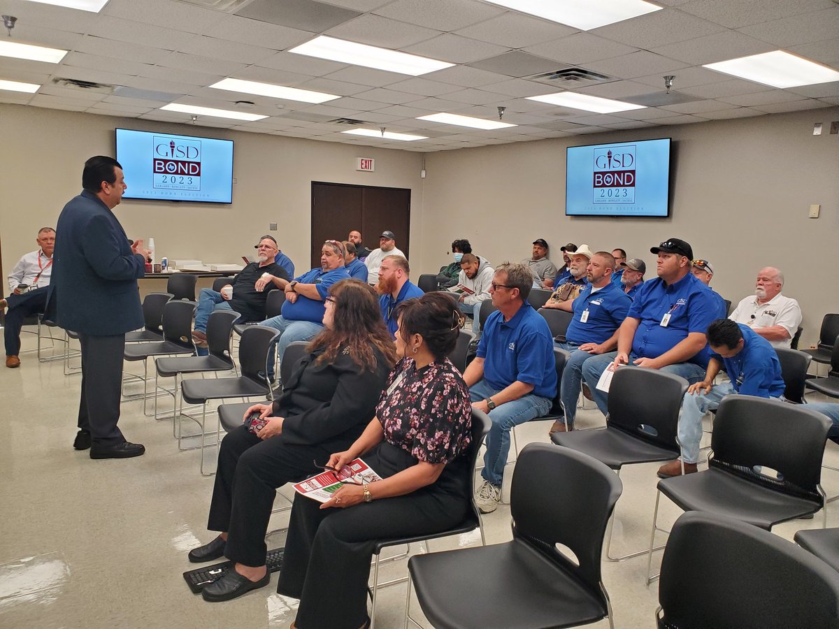 gisd_fac_maint's tweet photo. GISD residents/maintenance team members learning about the importance of the 2023 Bond. #getoutandvote @brandyrmayo @drlopez23 @gisdnews @GonzalesF_M @IsdJavier https://t.co/XnOyAH8LoE