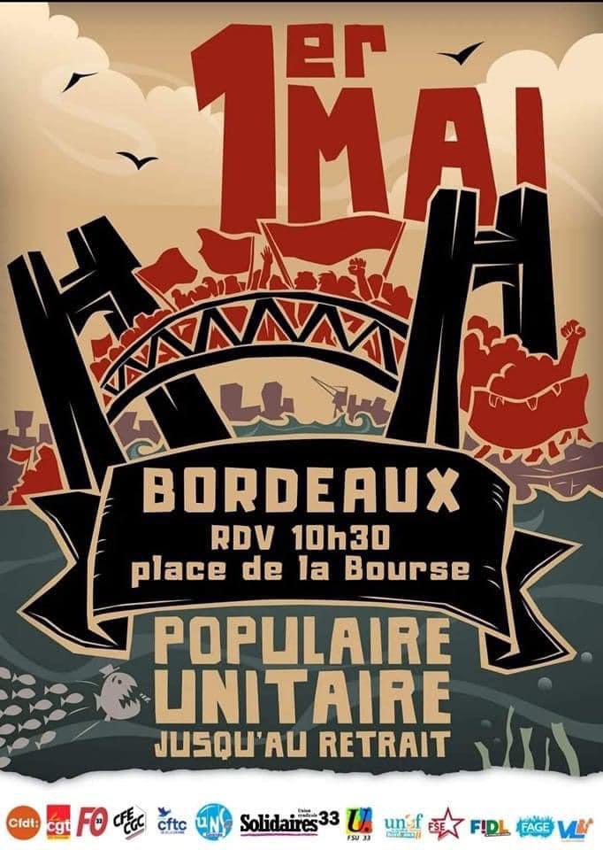 eloitp33's tweet photo. 130.000 personnes à Bordeaux pour dire #NonALaReformeDesRetraites #1erMaiUnitaire https://t.co/vEFbsPCiTi