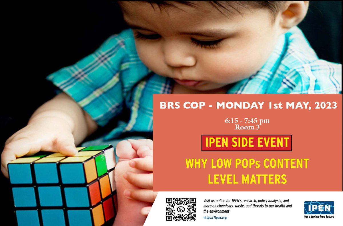 brsmeas's tweet photo. 19h15-20h45 (UTC+2)
- Chemicals & agricultural biodiversity
- Why low POPs content level matters?
Organizers: @UNEP, @brsmeas, @theGEF, @CBCGDF_China & @ToxicsFree
More info 👉 https://t.co/tfUgYfxLav
#GlobalAgreements for a #HealthyPlanet
#BRSCOPs #ForNature https://t.co/VkfLaTZMW9