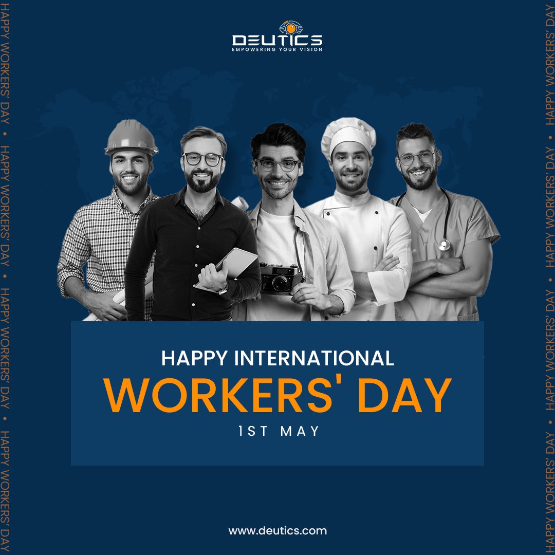 deuticsglobal's tweet photo. Happy International Worker's Day!
Thank you to all the hardworking individuals around the world.
#InternationalWorkersDay #MayDay #ThankYouWorkers #WorkforceAppreciation #GlobalSolidarity #WorkerEmpowerment #InclusiveWorkplaces #deutics #DeuticsGlobal #LifeatDeutics #DGfamily https://t.co/iRPxfClszN