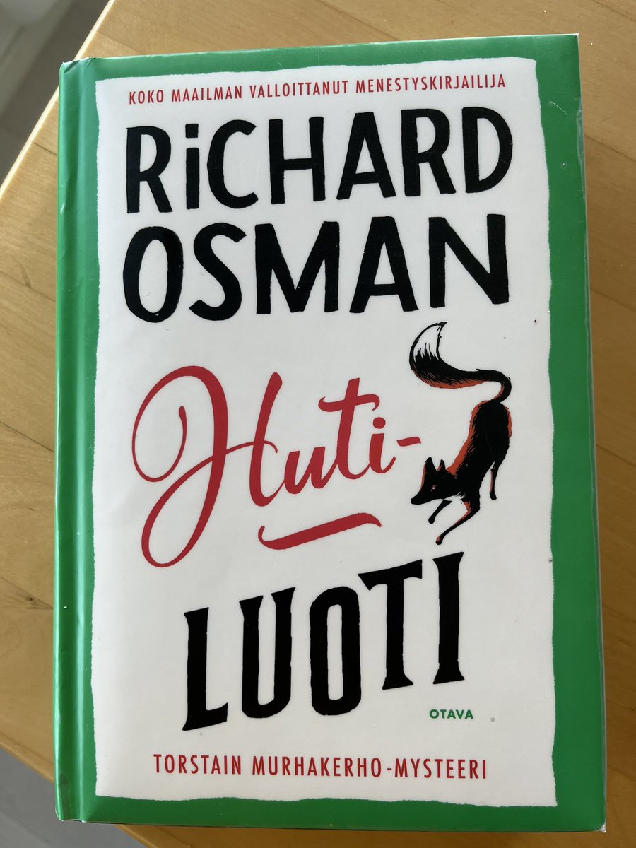 Kirja nro 17. Richard Osman: Hutiluoti. ⭐️⭐️⭐️⭐️  Näille seniorikansalaisille ei ryppyile mitkään rikolliset, agentit eikä poliisit. #lukuhaaste #kirjaviikossa #kirja