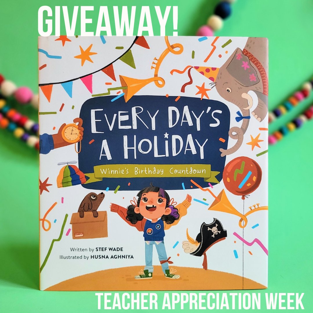 Stef_Wade's tweet photo. It's Teacher Appreciation Week and I'm celebrating with a #giveaway of 2 copies of EVERY DAY'S A HOLIDAY for you or a teacher in your life!

To enter:
1. Like and retweet this post
2. Comment and tell me about your favorite teacher

Ends May 5 at midnight! https://t.co/V1EeKd043M