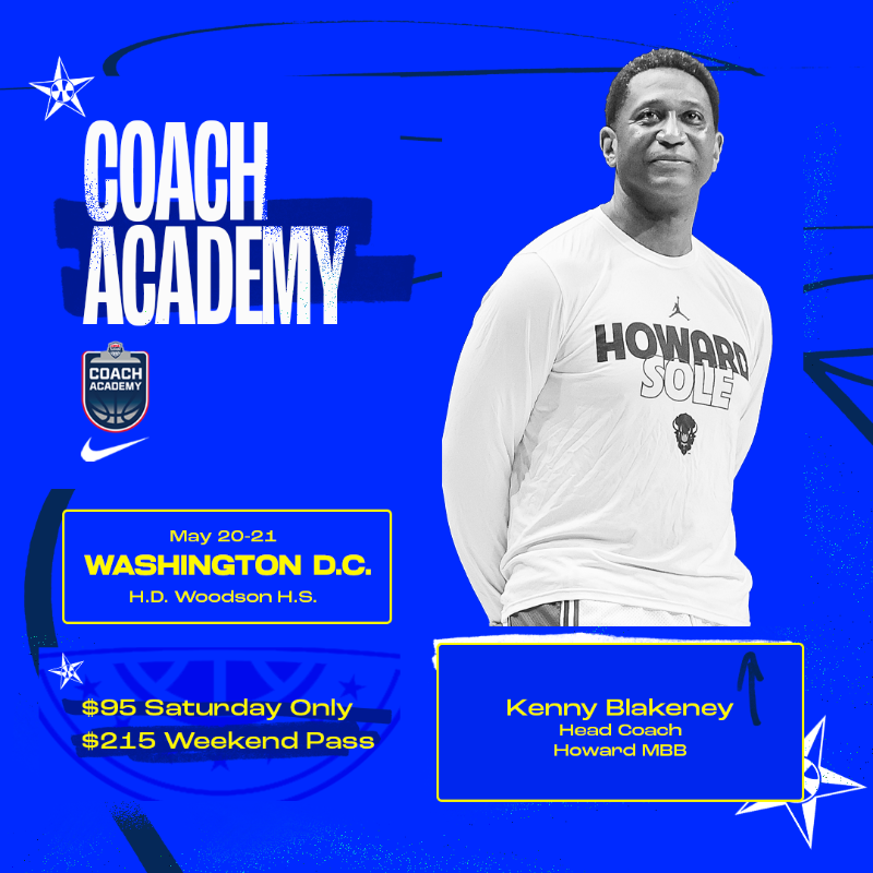 USABYouth's tweet photo. 🦬 @HUMensBB head coach @PoopeeBlakeney leads our lineup for the Washington, D.C. Coach Academy May 20-21!
