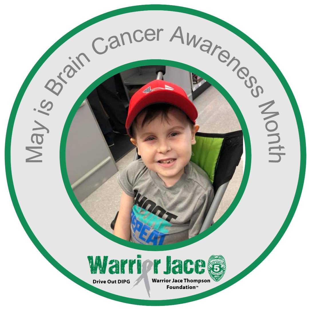 warriorjaceDIPG's tweet photo. #DriveOutDIPG #LoveLikeJace #LiveLikeJace #CantStopMe #GoGrayInMay 
💚🦉👍🏼🎗️ https://t.co/cenbjPlRCV