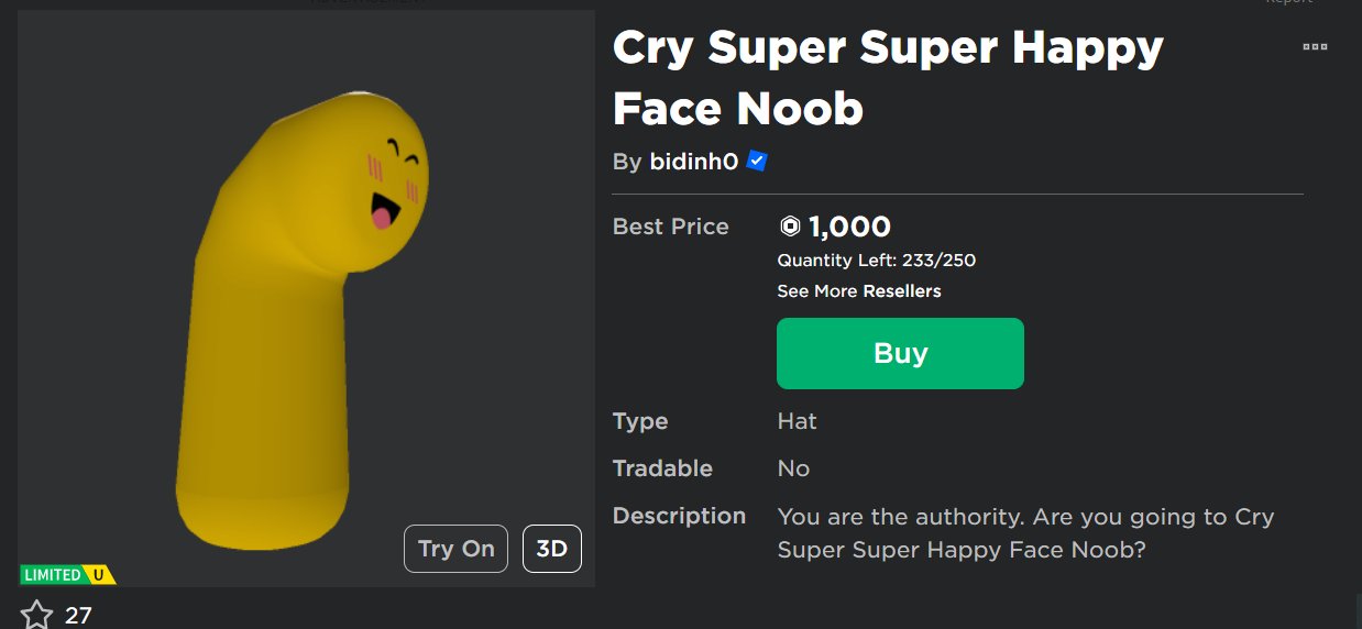 Super happy face head - Roblox