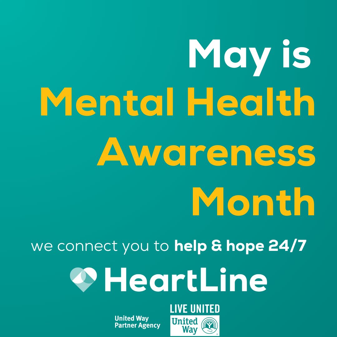 May is Mental Health Awareness Month! When it comes to mental health, small actions have a big impact and we are here for you 24/7/365. Be sure to check back here for self-care strategies, words of kindness, and reminders that help &amp; hope are just a phone call away.  #MHAM2023
