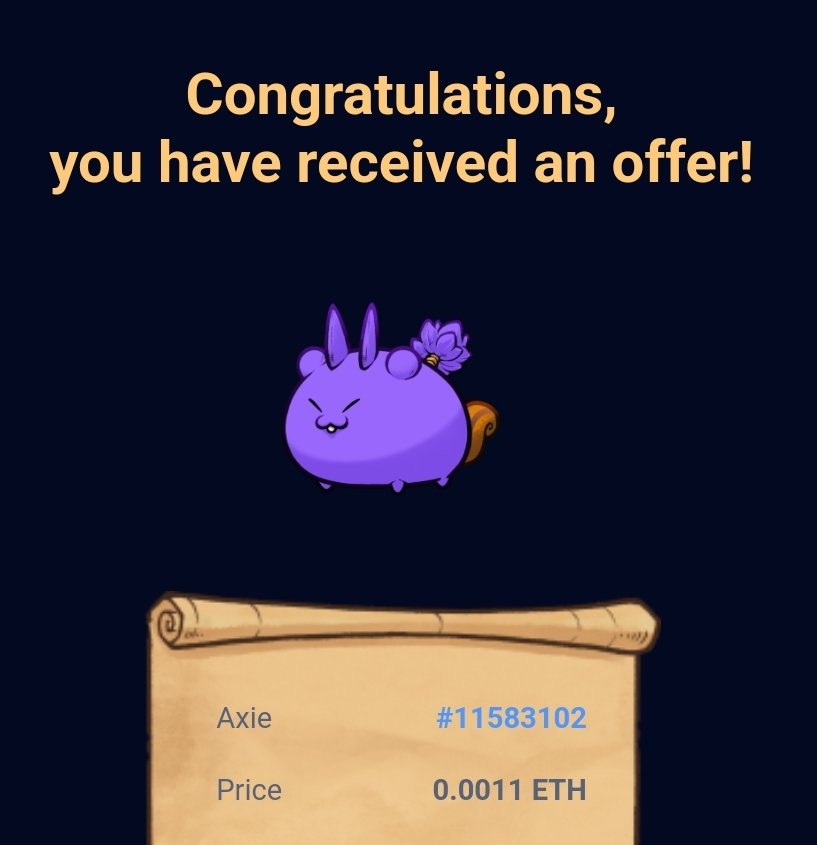 0.0011ETH for a Reptile Beast!!??
🤓 ya'll crazy!!! 🤪 
#AxieInfinity #NFT #RON #ETH